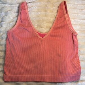 Colsie Vibrant Pink Ribbed Top